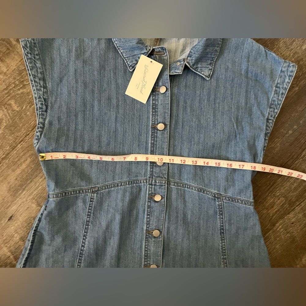 Universal Thread Cap Sleeve Button Down Dress-Siz… - image 6